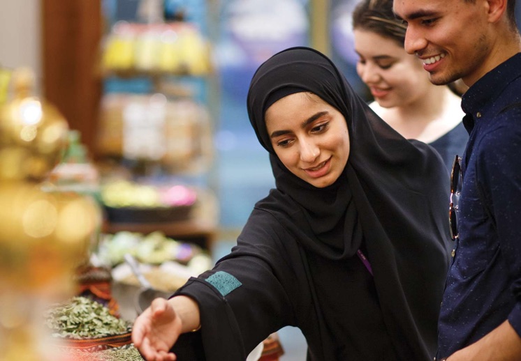 student at street fair