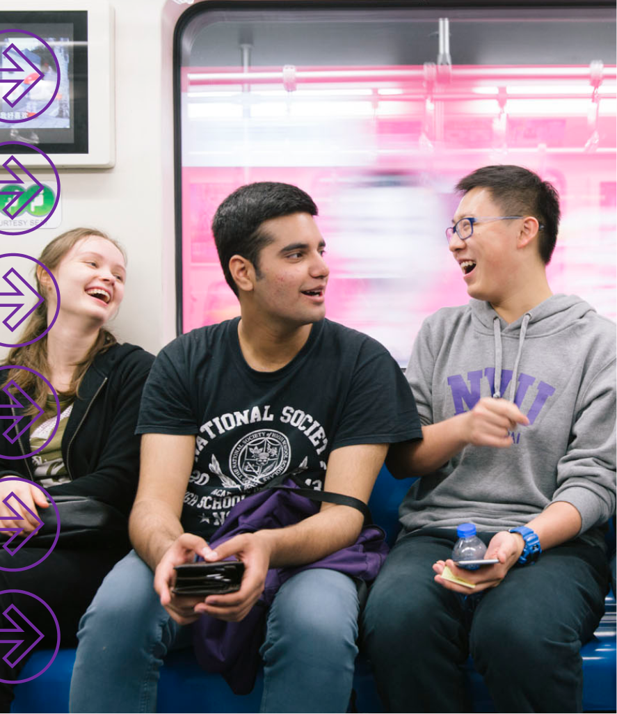 Students on subway